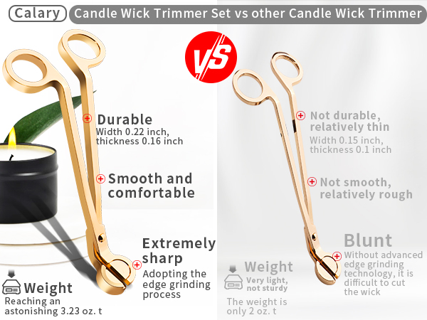 calary Candle Wick Trimmer, Candle Snuffer and Wick Dippe