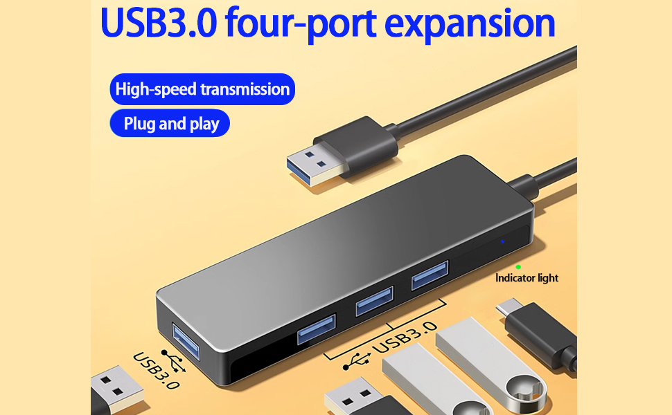 Four-port USB 3.0 high-speed transmission