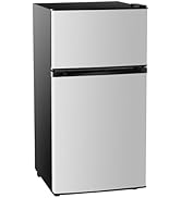 Sweetcrispy 3.2 Cu.Ft Mini Fridge with Freezer, 2 Door Small Refrigerator with Adjustable Thermos...