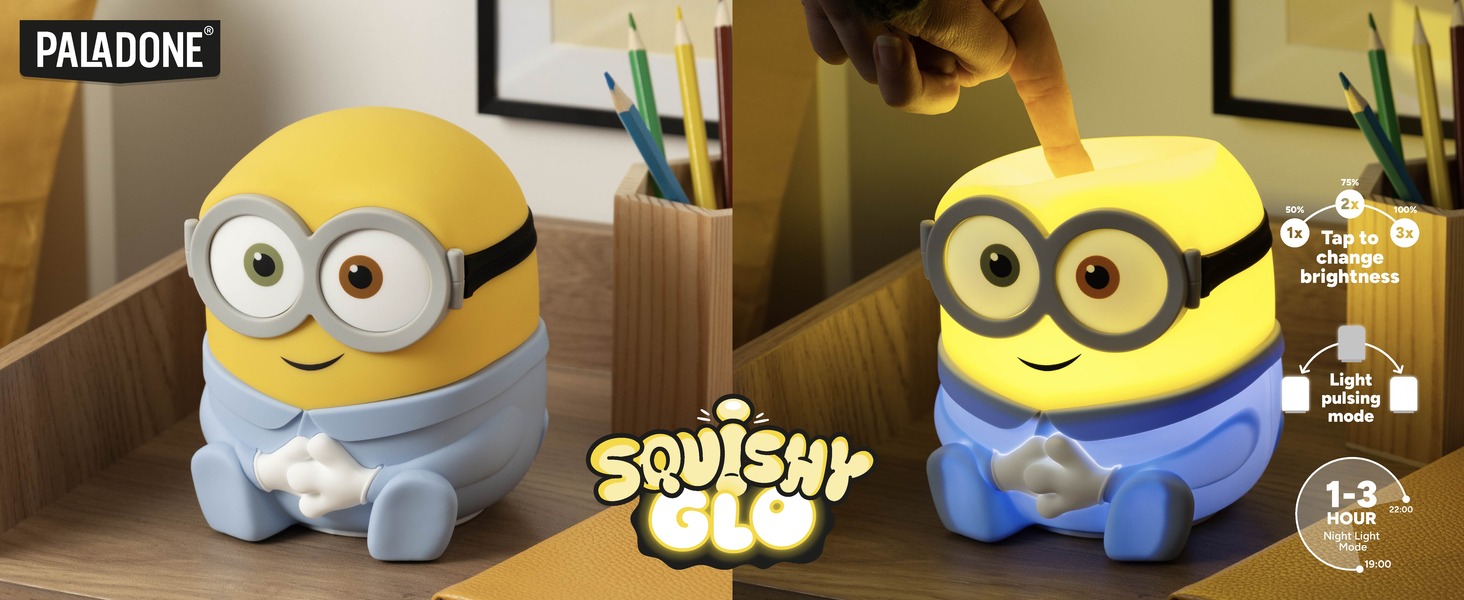 bob squishyglo night light minions