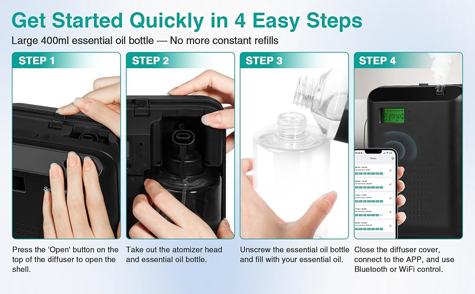 How to use the waterless diffsuer