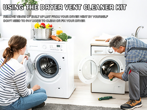Dryer Vent Cleaner Kit,5 Piece Universal Vent Cleaner