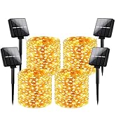 Outdoor Solar String Lights Waterproof 288Ft, 4-Pack Each 72FT 200 LED Solar Powered Fairy Lights...