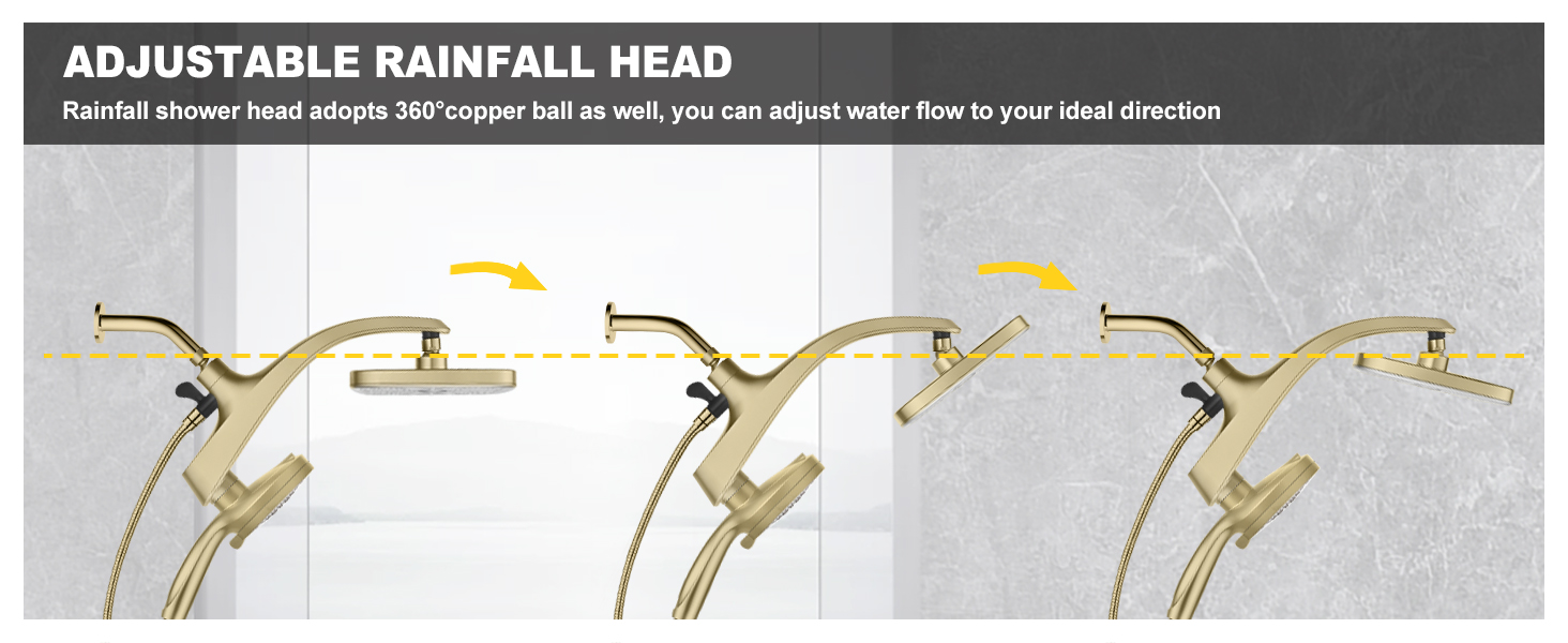 rainfall shower head