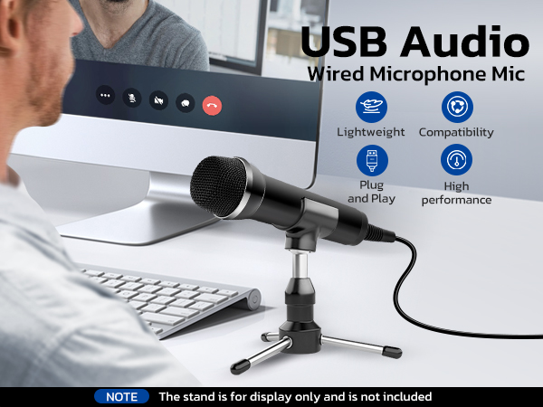 USB Audio Wired Microphone Mic