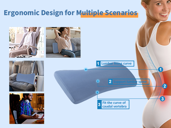 Lumbar Support Pillow for Bed