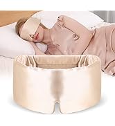 DAISYSILK Silk Sleep Masks for Women Blackout Silk Eye Sleeing Mask for Women and Men Mulberry Si...