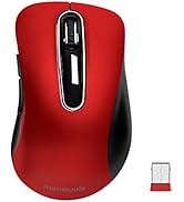 memzuoix 2.4G Wireless Mouse, 1200 DPI Mobile Optical Cordless Mouse with USB Receiver, Portable ...