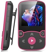 AGPTEK 64GB MP3 Player with Clip, Bluetooth 5.3 Lossless Sound with FM Radio, Voice Recorder for ...