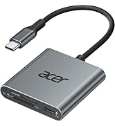 Acer SD 4.0 Card Reader, UHS-II Micro SD Reader USB C, Dual Slot Type C Memory Card Adapter with ...