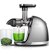 AMZCHEF Cold Press Masticating Juicer Machine - 90% Yield Reverse System, Quiet Motor for Home &amp; ...