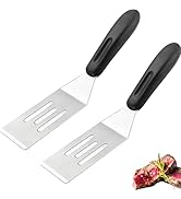 2-Pieces Small Metal Spatula Set, Mini Metal Spatulas for Kitchen Use, Stainless Steel Spatula fo...