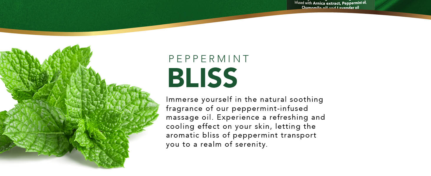 peppermin infused soothing massage oil refreshing cooling oil