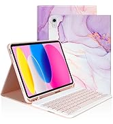 LAMA Wireless Keyboard Case with Mouse for iPad 10th Generation 10.9" 2022 (A2696/A2757/A2777), S...