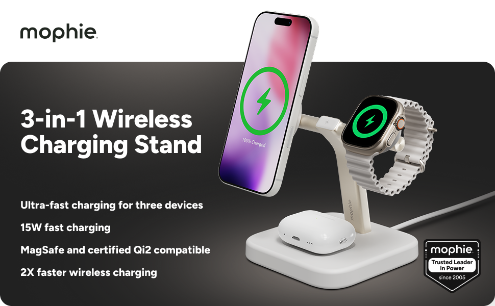 3-in-1 Wireless Charging Stand for iPhone