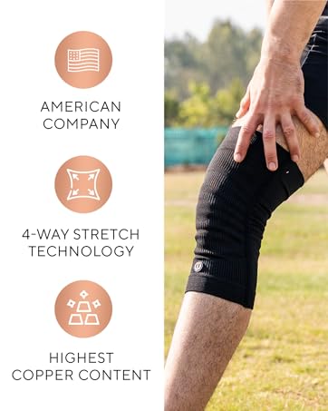 ccopper knee sleeves for men copper knee brace for women