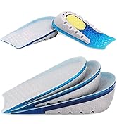 Ailaka Gel Height Increase Insoles 1 Pair, Shock Absorption Heel Cushion Pads, Height Lift Shoes ...