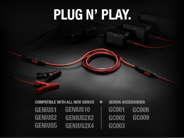 NOCO GC004 X-Connect 10-Foot (3m) Extension Cable Accessory For NOCO Genius Smart Battery Chargers