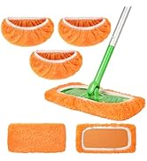 ZHAYAO 3 Pack Reusable Microfiber Mop Pads Compatible with Swiffer Sweeper Mop, Wet and Dry Flat ...