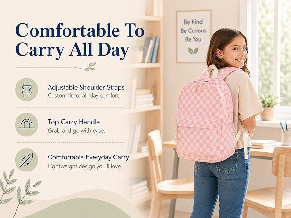 pink backpack