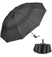 G4Free 42/46/54/62 Inch Large Golf Umbrella Compact Reverse Travel Umbrella 10 Ribs Windproof for...