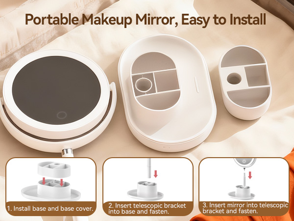 vanity mirror with lights, lighted makeup mirror with magnification, makeup mirror with lights
