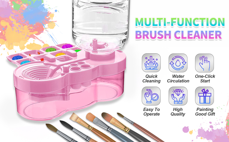 art supplies, paint brush cleaner rinse cup, paint brush washer, paint brush holder