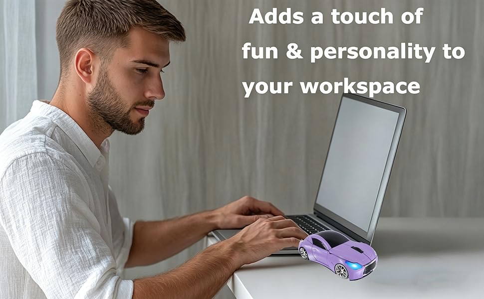 CUTE COOL CAR WIRELESS MOUSE HOME SCHOOL OFFICE STUDENT WOMEN MEN BOY GIRL GIFT