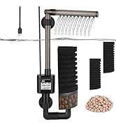 Carefree Fish Aquarium USB Filter Sponge Fish Tank Quiet Bubble Filter with 2 Sponges and 1 Bag o...