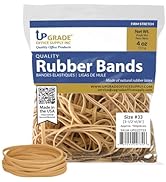 Upgrade Office Supply UPG22733 Rubber Bands, Size #33 (3-1/2” x 1/8”), 150 Bands, 1/4 lb, USA