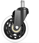 WEWILL Office Chair Caster Wheels Set of 5 for Tile, (Clear)