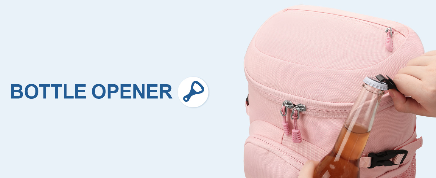 insulated backpack cooler bottle opener