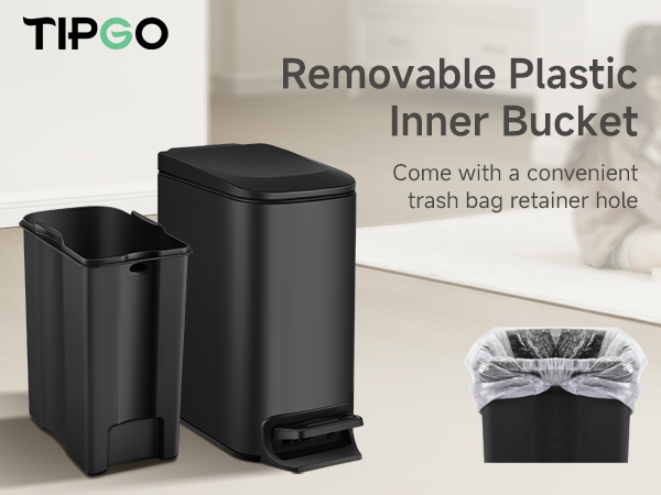 Bathroom Trash Can with Lid