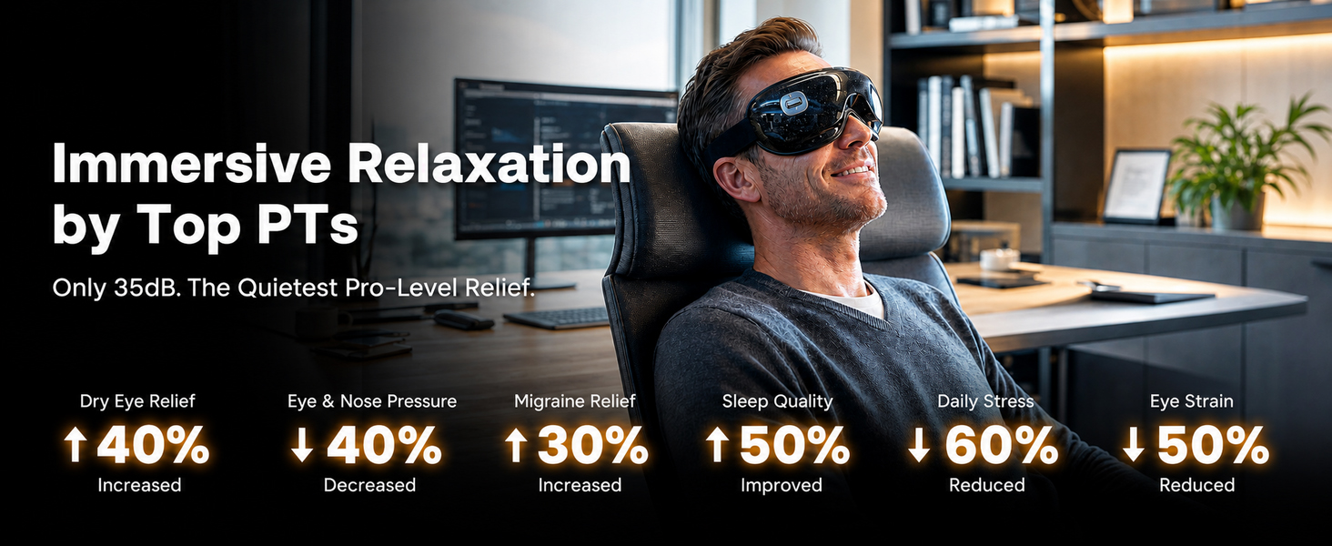 eye massager with heat and cooling eye massager for headaches migraine relief