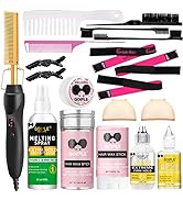 Electric Hot Comb Hair Straightener, Deluxe Electrical Straightening Comb Curling Iron for Natura...