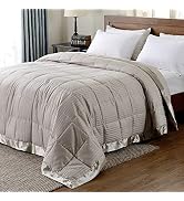 downluxe King Size Blanket, Lightweight Down Alternative Blanket with Satin Trim (90 X 108 Inch, ...