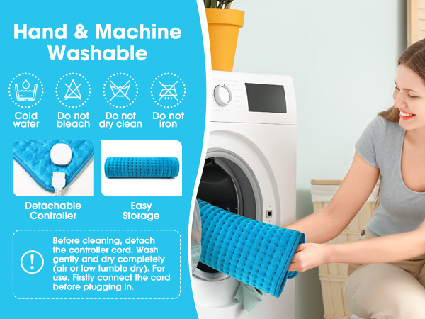 Boileau Electric Heating Pad for Back Pain and Period Cramps Relief