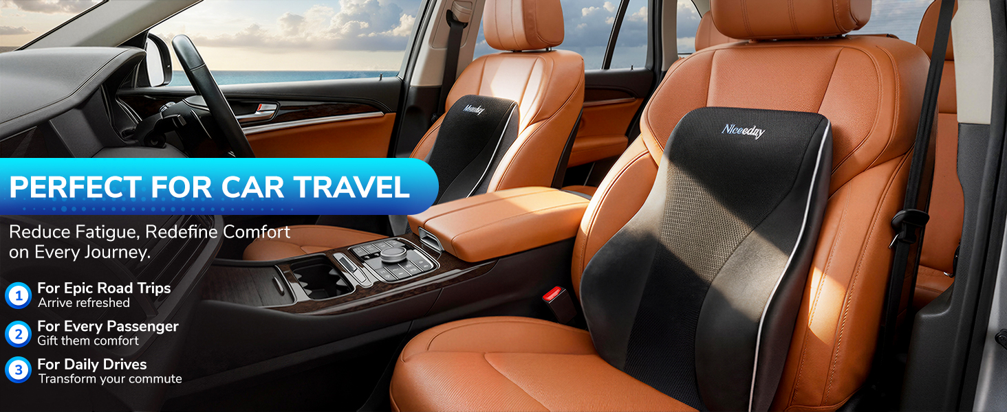 Lumbar Pillow with High Backrest