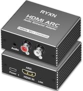 HDMI ARC Audio Extractor 192KHz, HDMI ARC Adapter with 3.5mm Audio and L/R Stereo Audio for HDTV ...