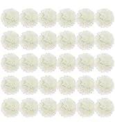 JPSOR 30pcs Artificial Hydrangea Silk Flower Heads with Stems, Fake Flowers for Wedding Centerpie...