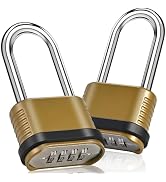 4 Digit Heavy Duty Combination Lock - 105mm Long Shackle Weatherproof Combination Padlock, Outdoo...