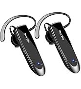 [2 Pack] Bluetooth Earpiece Wireless Handsfree Headset V5.0 24 Hrs Driving with Mic 60 Days Stand...