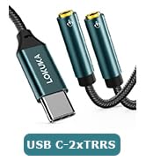 LOKUKA USB C to Dual 3.5mm
