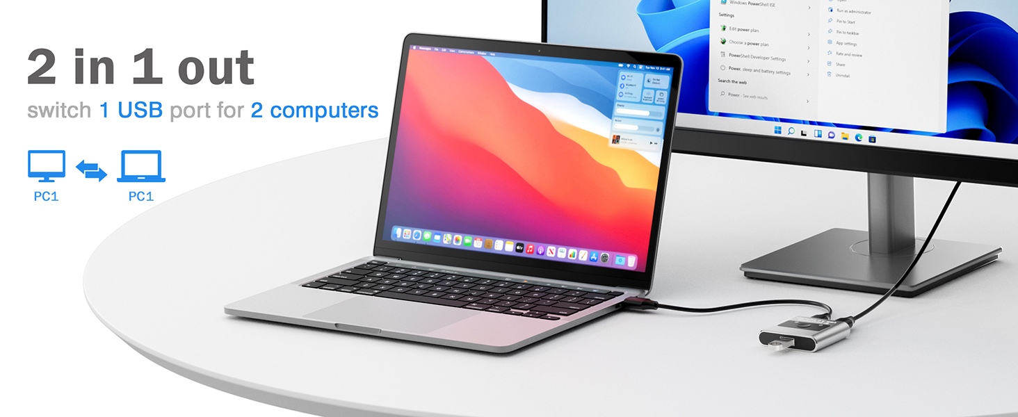 2 in 1 out switch 1 USB port for 2 computers usb hub switch usb switch selector