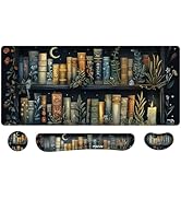 MOSISO Keyboard Mouse Pad Set, Large Deskpad&amp;Wrist Rest Support for Mouse&amp;Keyboar&amp;Coaster, Ergono...