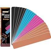 Kinesiology Tape Pro Athletic Sports (20 Precut Strips) Waterproof Breathable Athletic Elastic Kn...