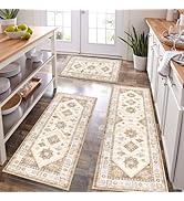 Boho Kitchen Rug Sets 3 Piece with Runner Non Slip Kitchen Rugs and Mats Washable Kitchen Ma...