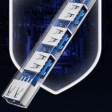 USB C Hub, USB hub 3.0 with 4 port for laptop