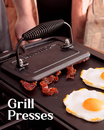 Cusinel cast iron grill press presses