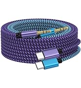 Type C to 3.5mm Audio Adapter 3FT/2Pack for iPhone 15/15 Pro/15 Pro Max/15 Plus,iPad,USB C to 3.5...